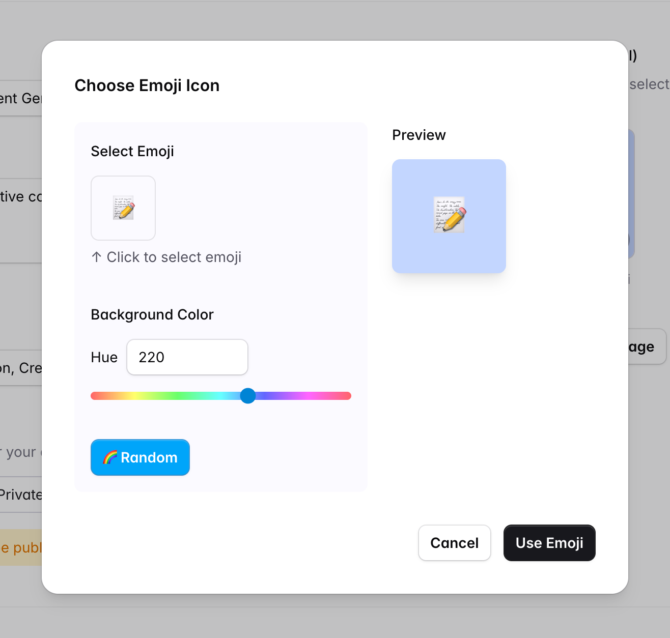 app create form emoji
